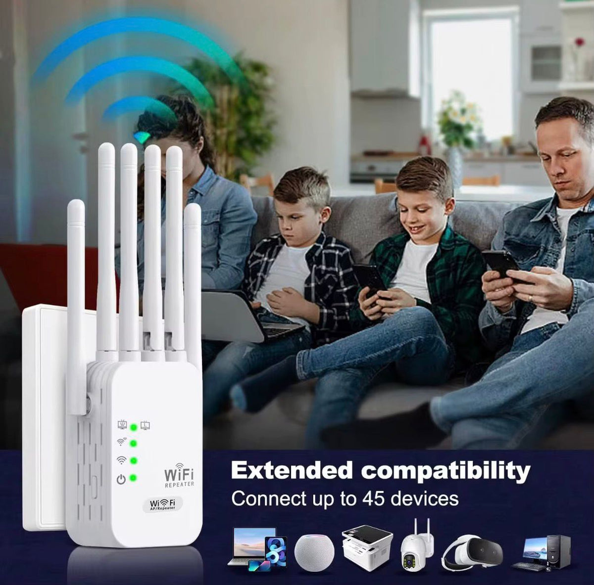 Amplificateur WIFI 6 ANTENNES