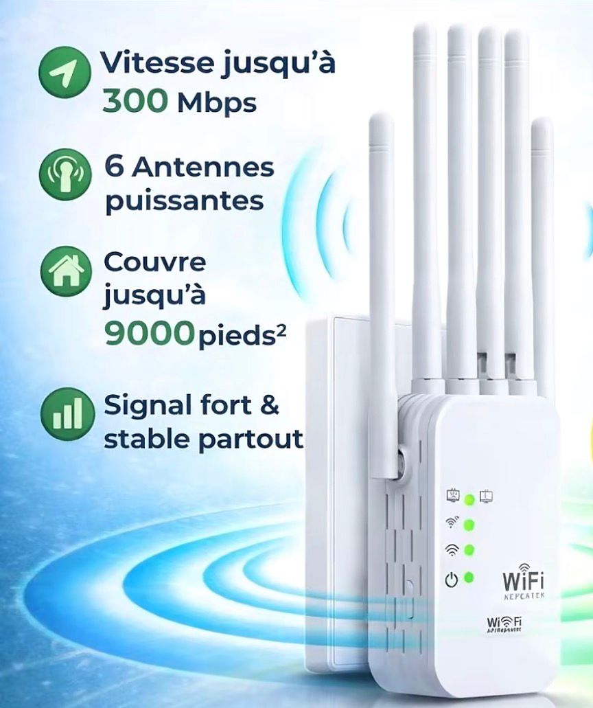 Amplificateur WIFI 6 ANTENNES