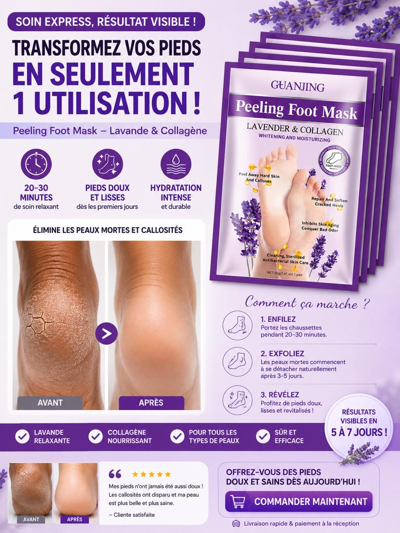 Masque exfoliant pour les pieds